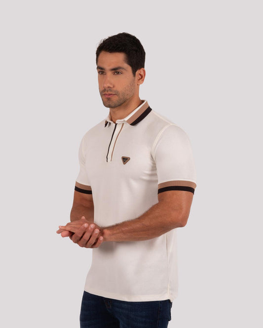 Camiseta Polo Oxford 022401 Crudo