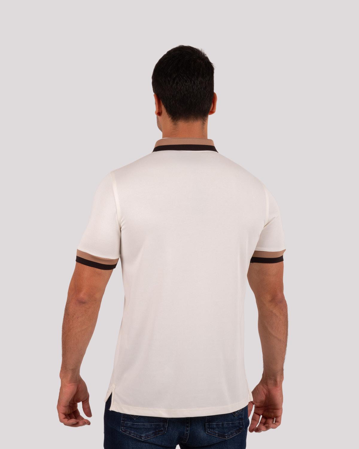 Camiseta Polo Oxford 022401 Crudo