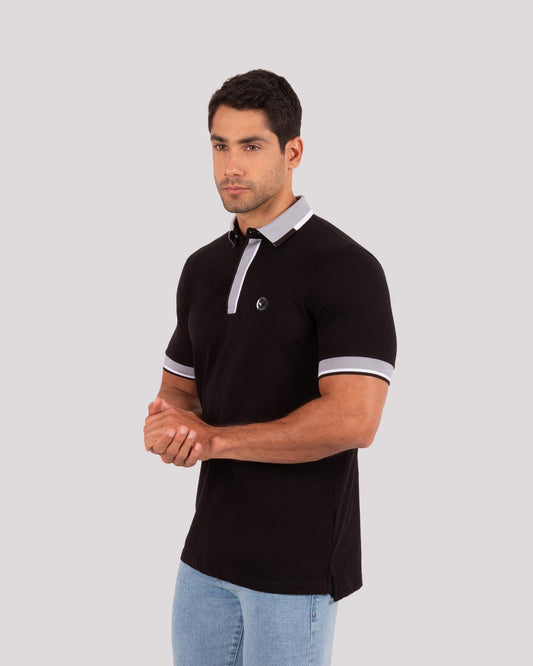 Camiseta Polo Oxford 022409 Negro