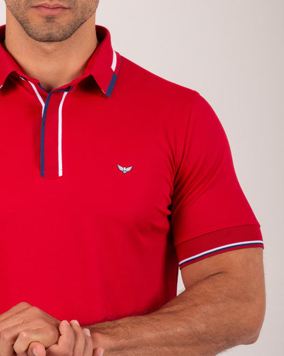 Camiseta Polo Oxford 022410 Rojo