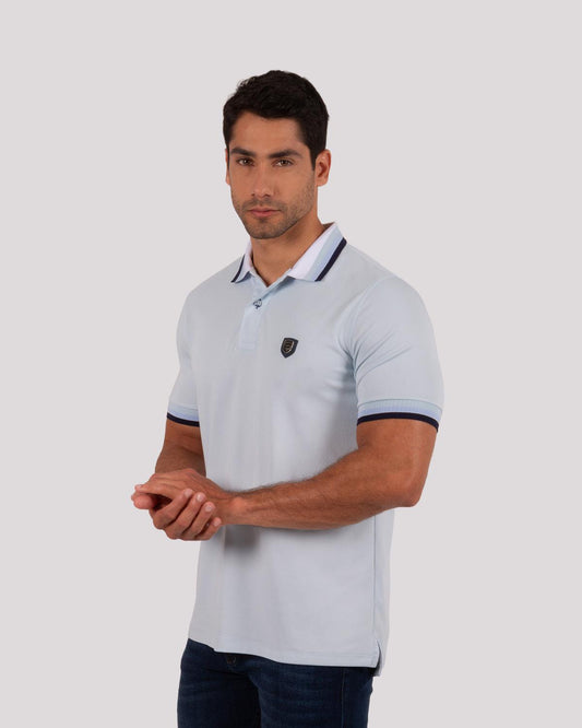 Camiseta Polo Oxford 022438 Azul Cielo