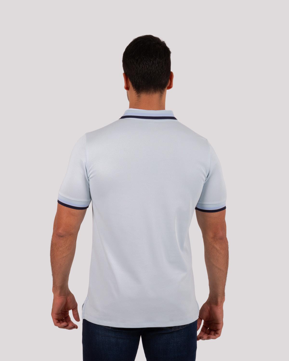 Camiseta Polo Oxford 022438 Azul Cielo