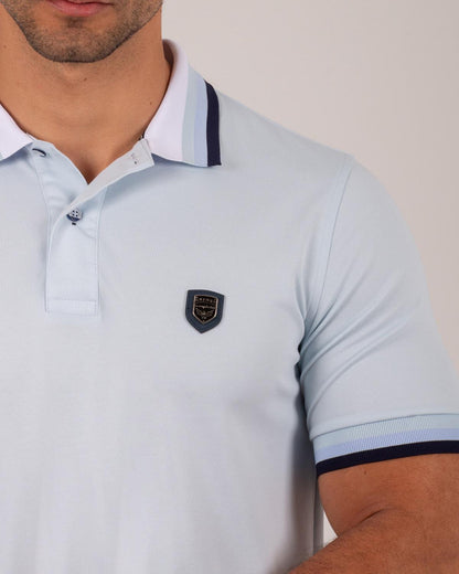 Camiseta Polo Oxford 022438 Azul Cielo