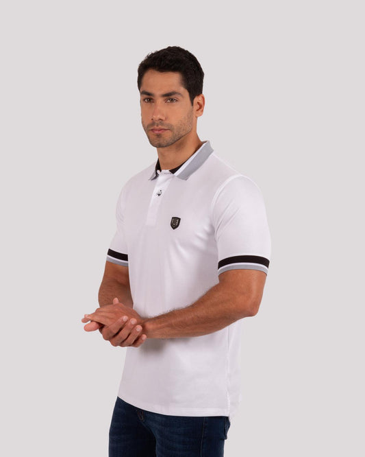Camiseta Polo Oxford 022439 Blanco