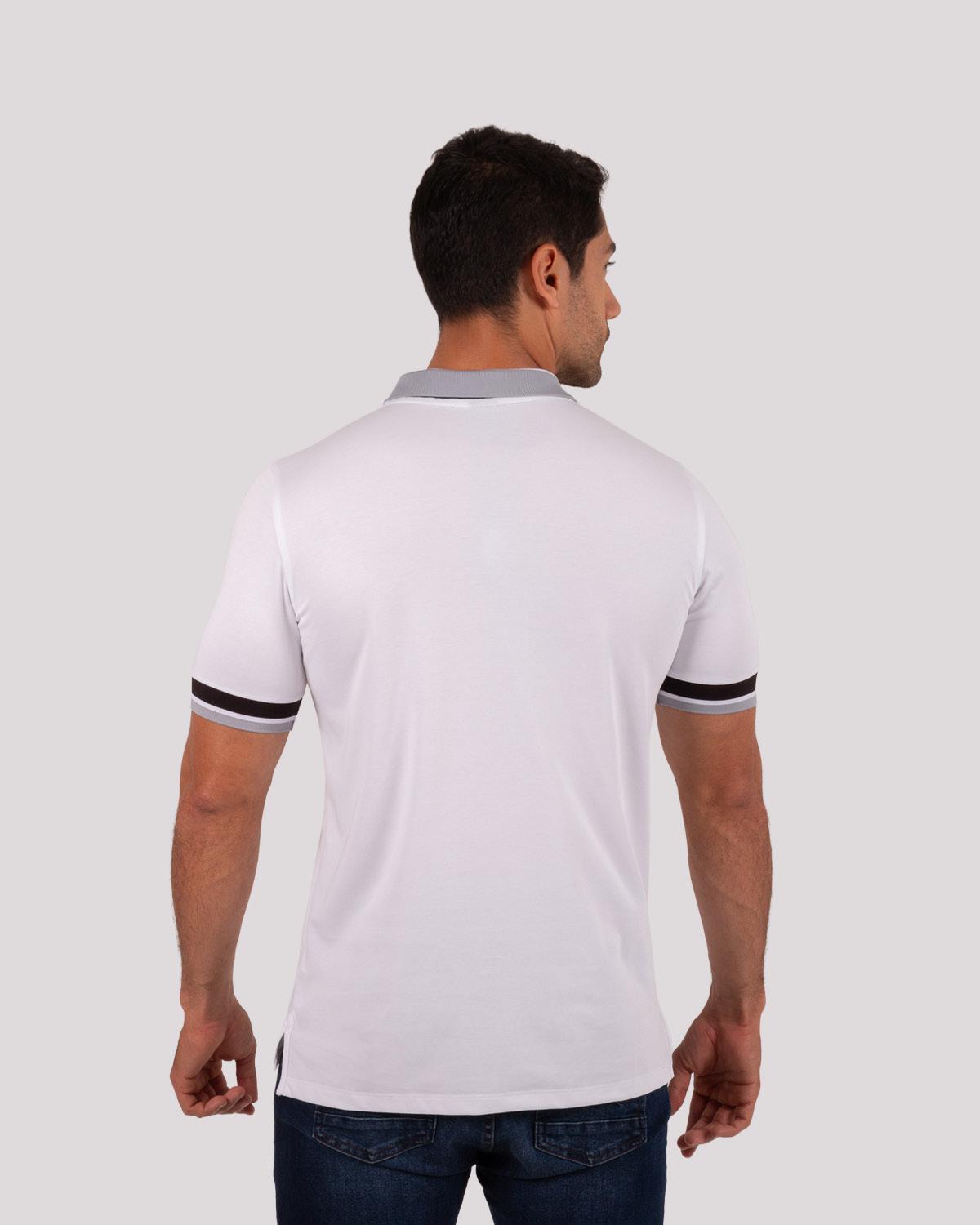 Camiseta Polo Oxford 022439 Blanco