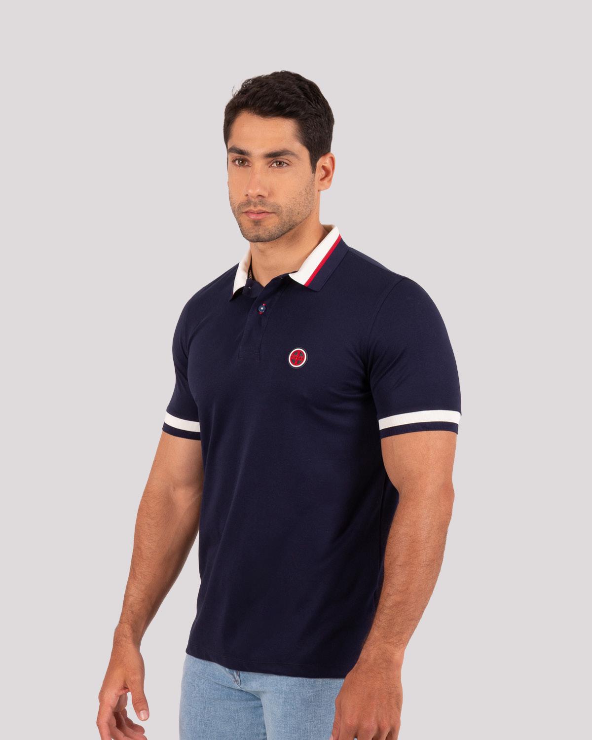 Camiseta Polo Oxford 022442 Azul Oscuro