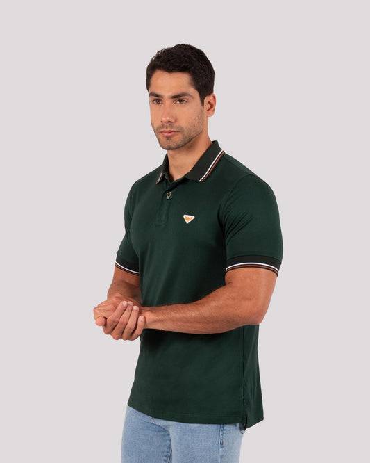Camiseta Polo Oxford 022452 Verde Oscuro