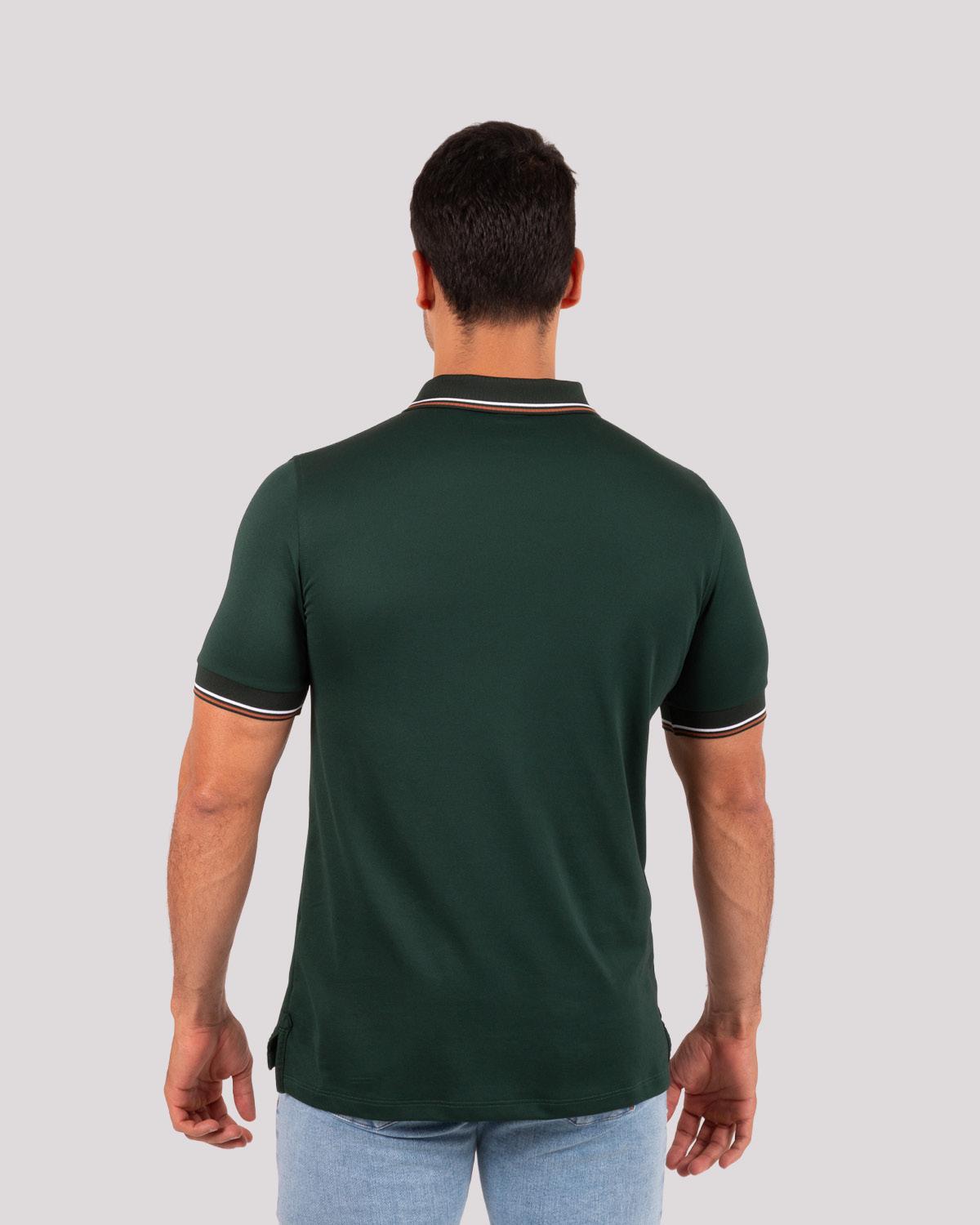 Camiseta Polo Oxford 022452 Verde Oscuro