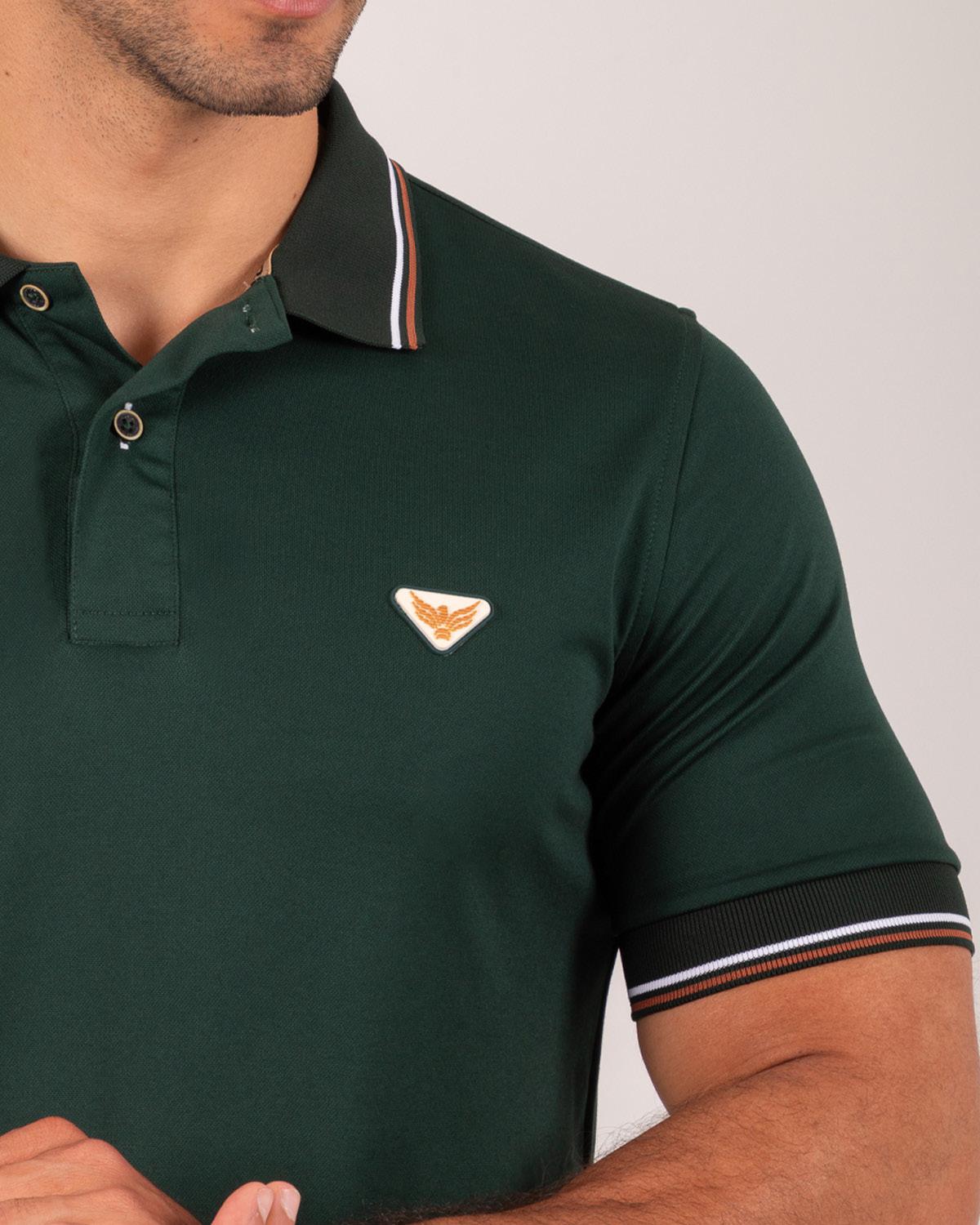 Camiseta Polo Oxford 022452 Verde Oscuro