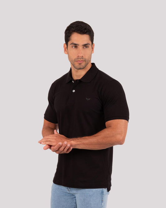 Camiseta Polo Oxford 022454 Negro