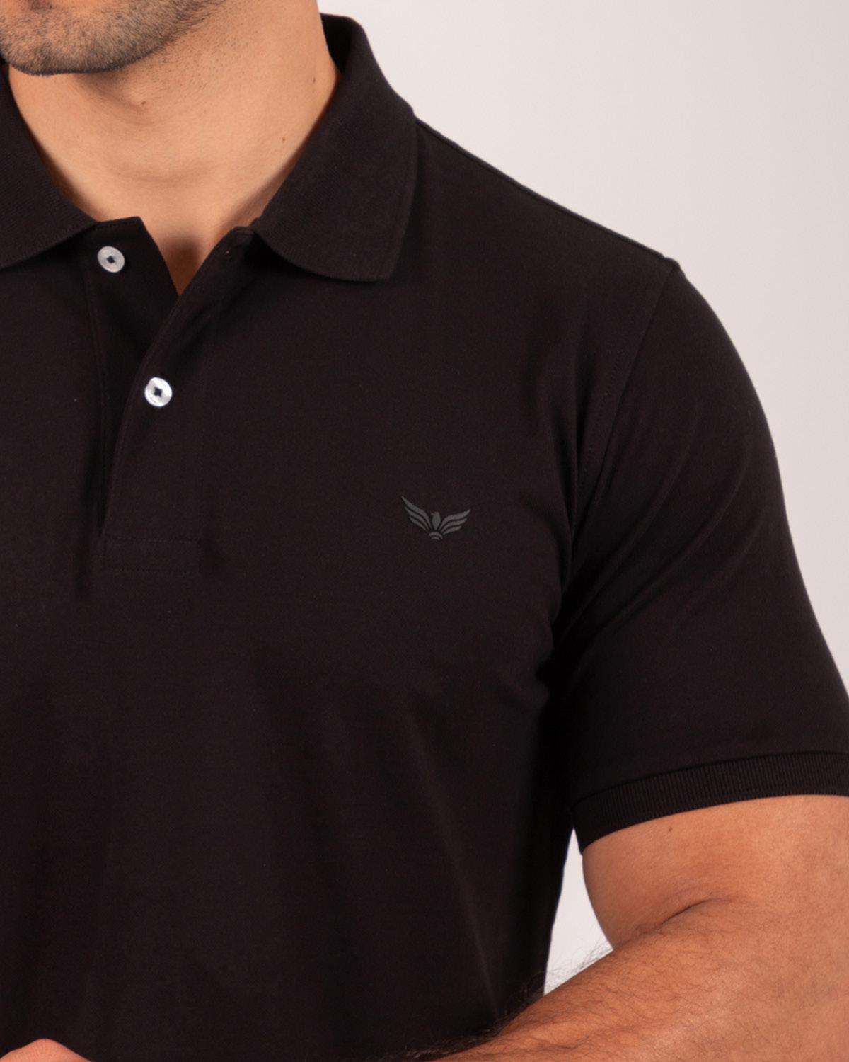 Camiseta Polo Oxford 022454 Negro