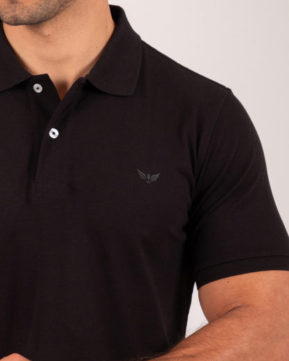 Camiseta Polo Oxford 022454 Negro