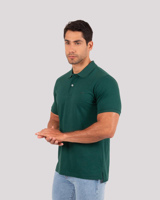 Camiseta Polo Oxford 022459 Verde Botella