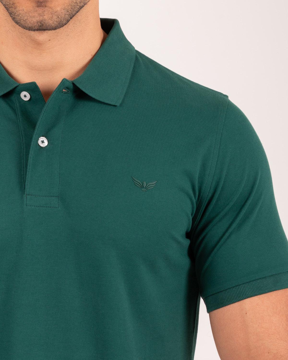 Camiseta Polo Oxford 022459 Verde Botella