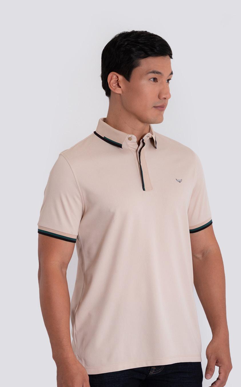 Camiseta Polo Oxford 022539 Beige Claro