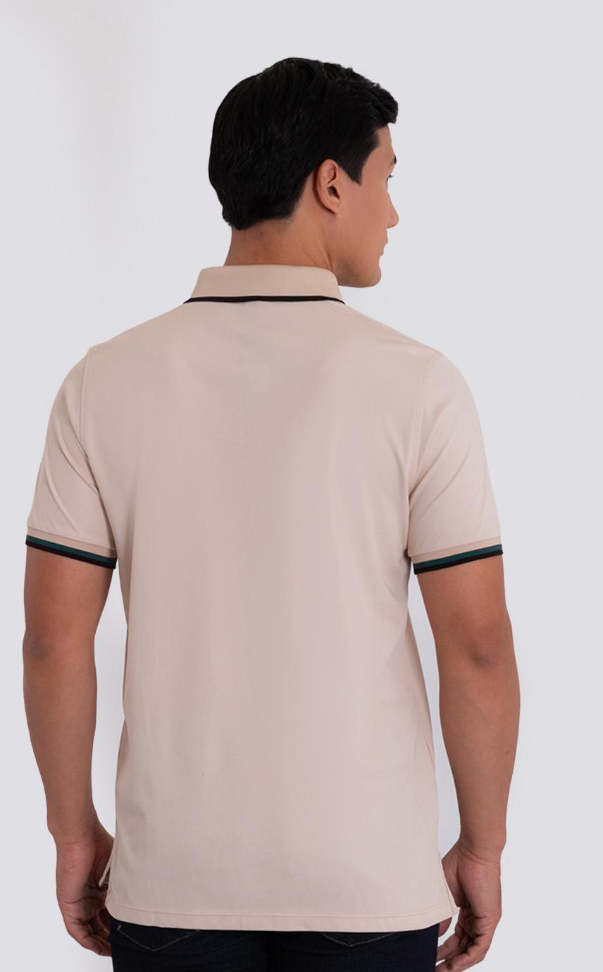 Camiseta Polo Oxford 022539 Beige Claro