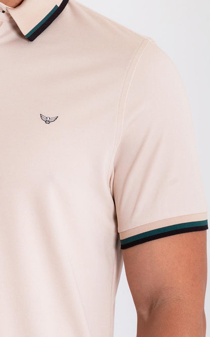 Camiseta Polo Oxford 022539 Beige Claro