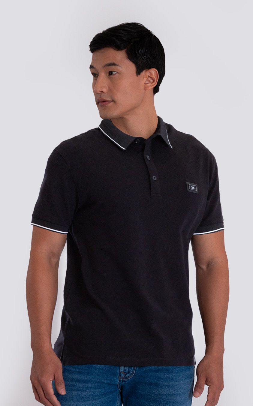 Camiseta Polo Oxford 022998 Negro
