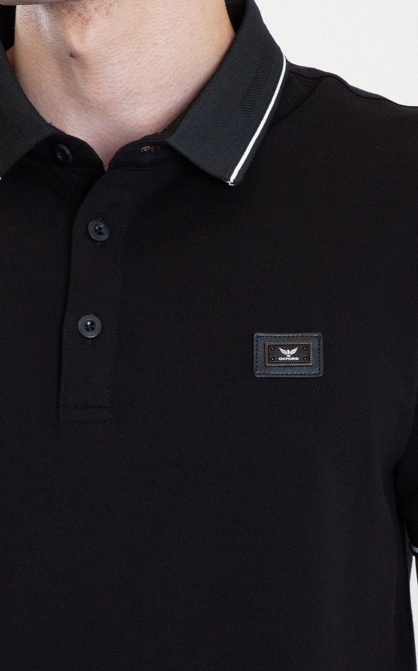 Camiseta Polo Oxford 022998 Negro