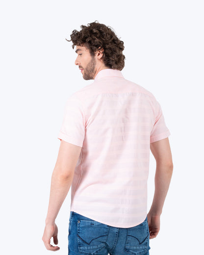 Camisa Manga Corta Oxford 032556 Rosado