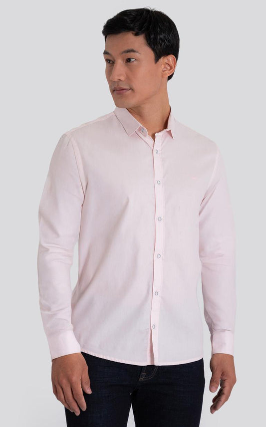 Camisa Manga Larga Oxford 032735 Rosado