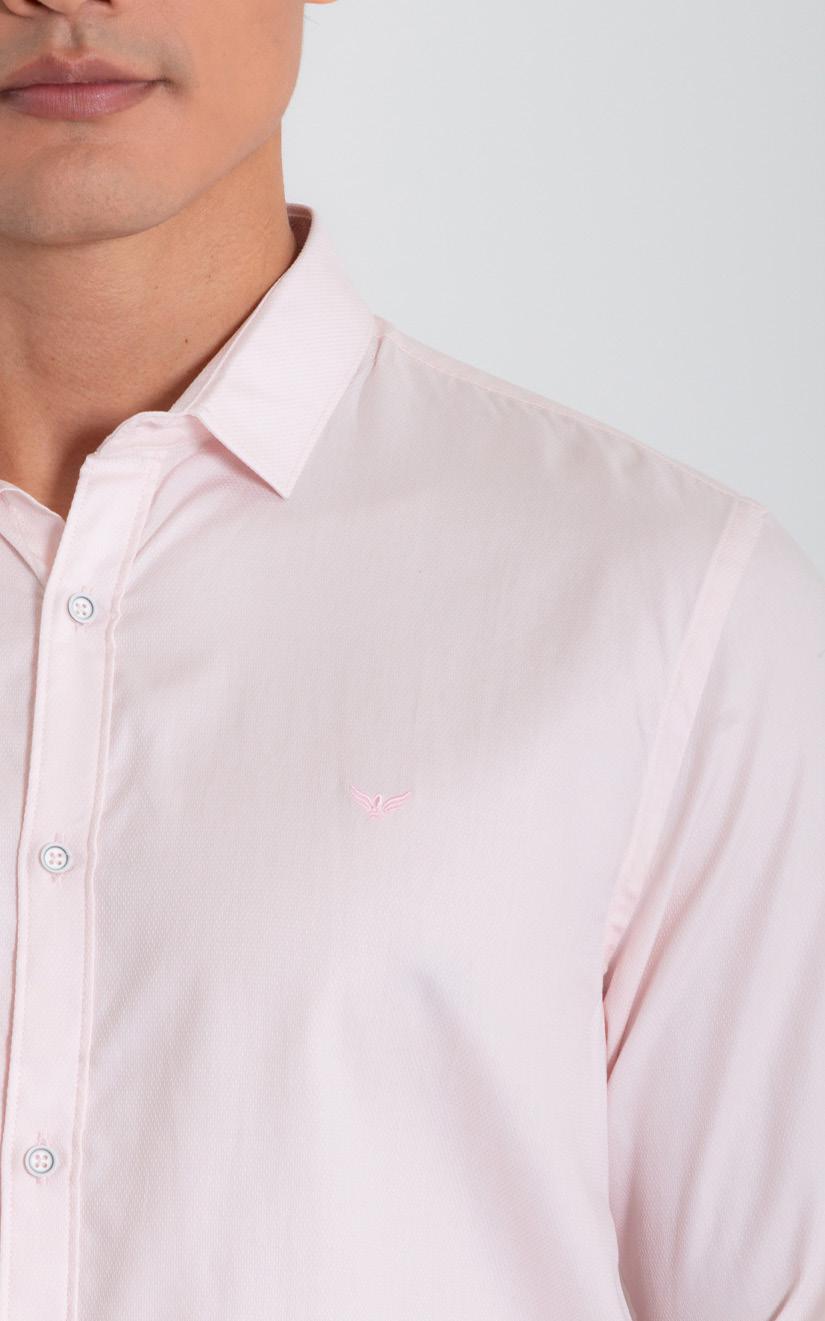 Camisa Manga Larga Oxford 032735 Rosado