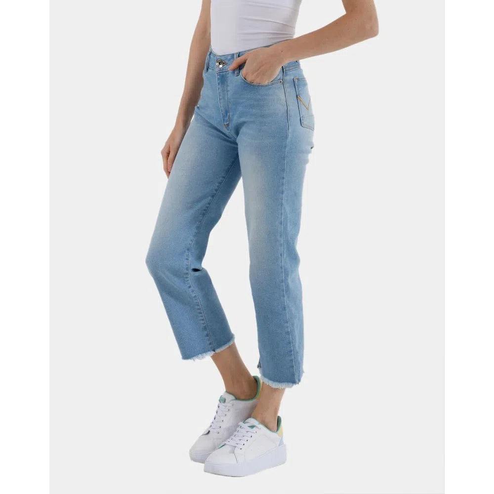 Jean Dama Oxford 041097 Mom Fit Azul Claro