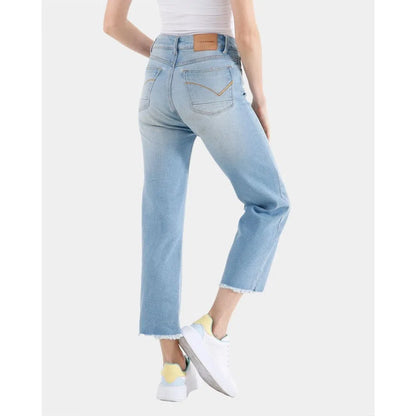 Jean Dama Oxford 041097 Mom Fit Azul Claro