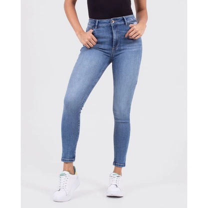 Jean Dama Oxford 041189 Tiro Alto Indigo Claro