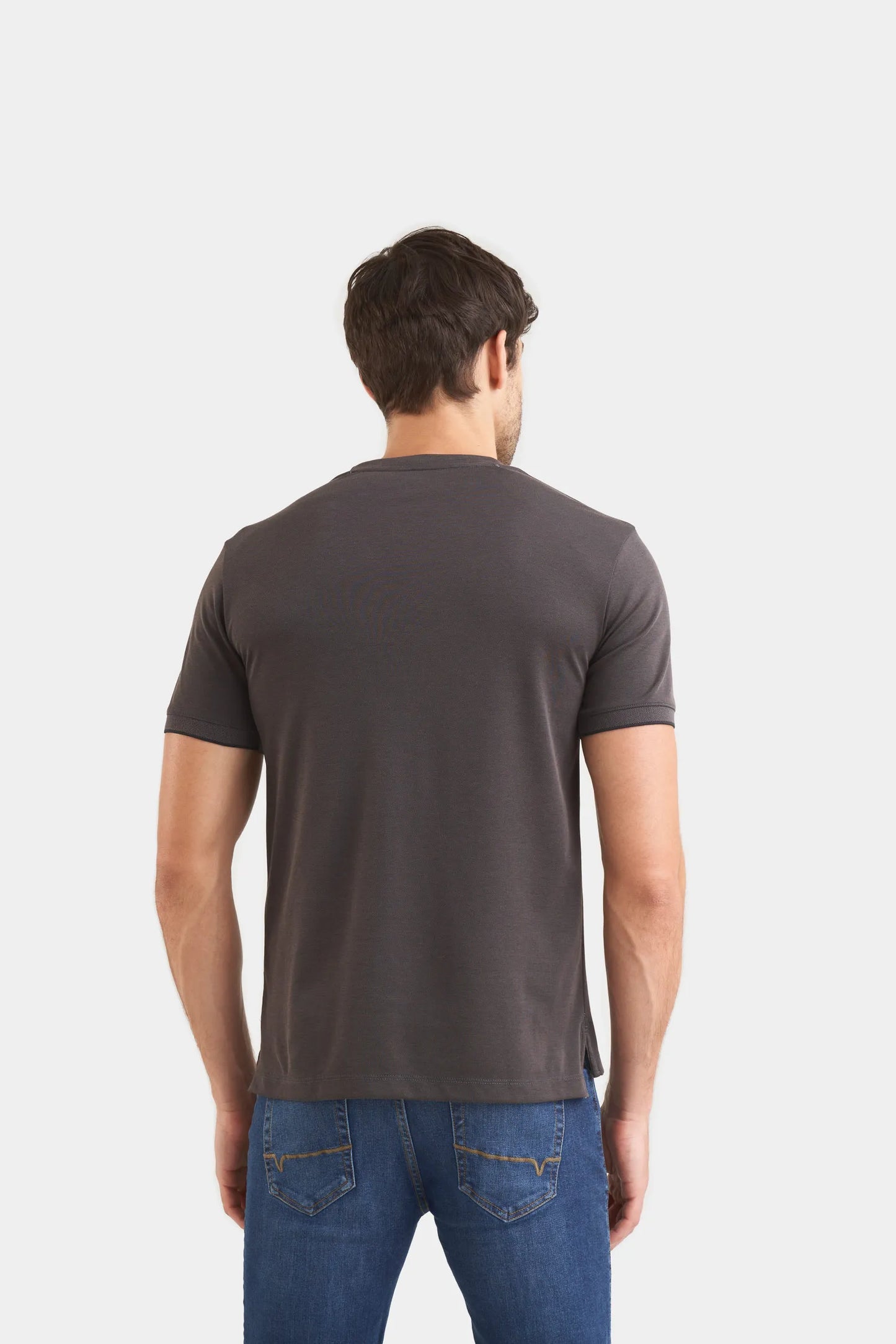 Camiseta Cuello Redondo Velez Artisan 1032339 Semifit Micropima Basica Arizona Negro