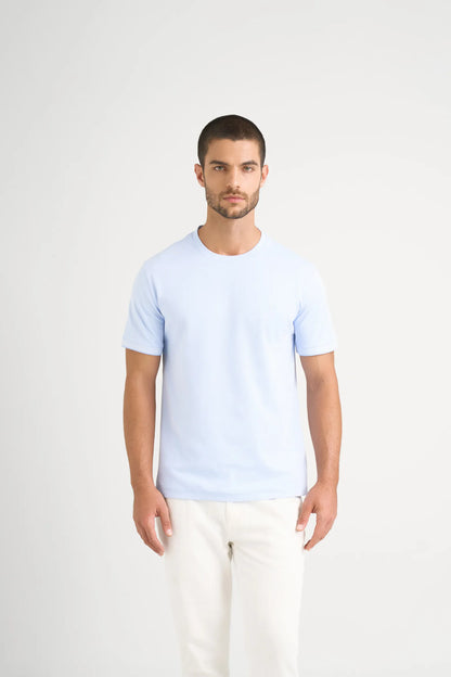 Camiseta Cuello Redondo Velez Artisan 1032339 Semifit Micropima Basica Arizona Azul Cla