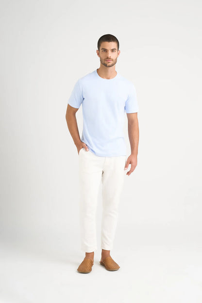 Camiseta Cuello Redondo Velez Artisan 1032339 Semifit Micropima Basica Arizona Azul Cla