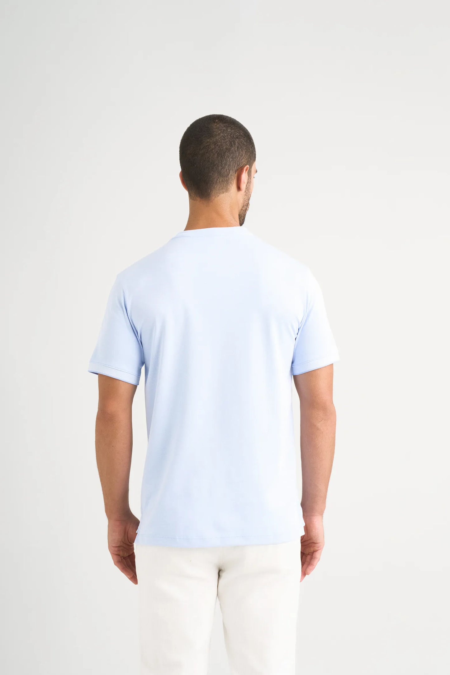 Camiseta Cuello Redondo Velez Artisan 1032339 Semifit Micropima Basica Arizona Azul Cla