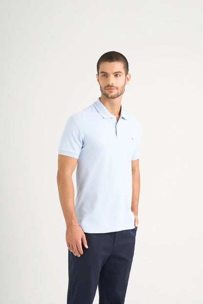 Camiseta Polo Velez Origen 1037396 Essencial Classic Hibrido Azul Claro