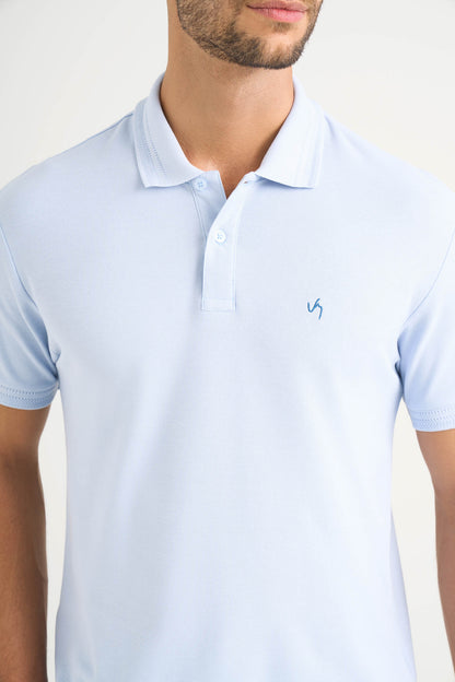 Camiseta Polo Velez Origen 1037396 Essencial Classic Hibrido Azul Claro
