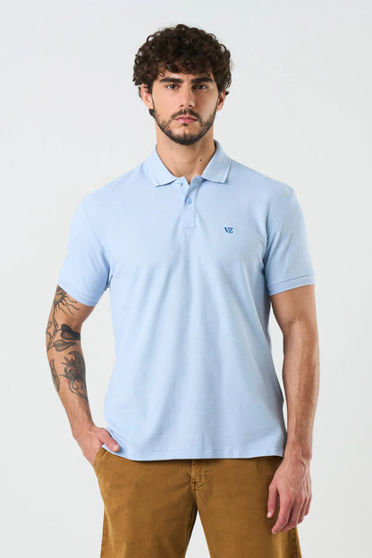 Camiseta Polo Velez Origen 1039322 Essencial Classic Hibrido Azul Claro