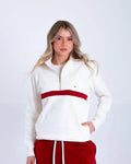 Buzo Dama Oxford 117072 Media Cremallera Ivory