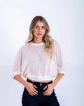 Blusa Oxford 691791 Ivory Tejida