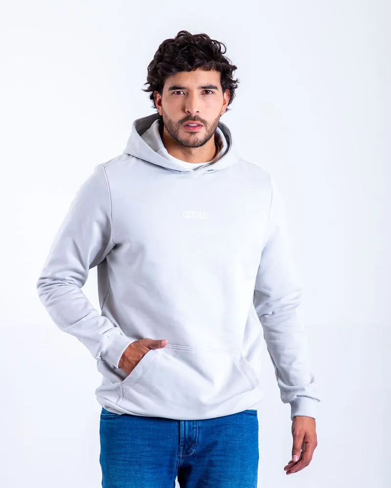 Buzo Capucha Hombre Oxford 118127 Gris Claro