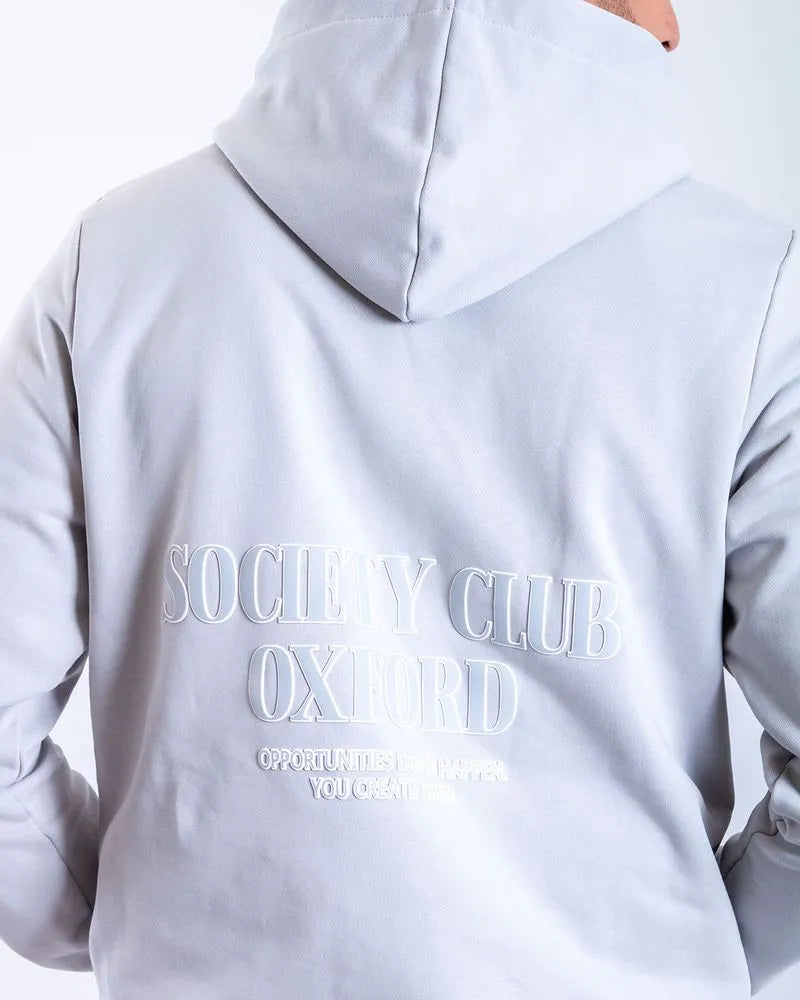 Buzo Capucha Hombre Oxford 118127 Gris Claro