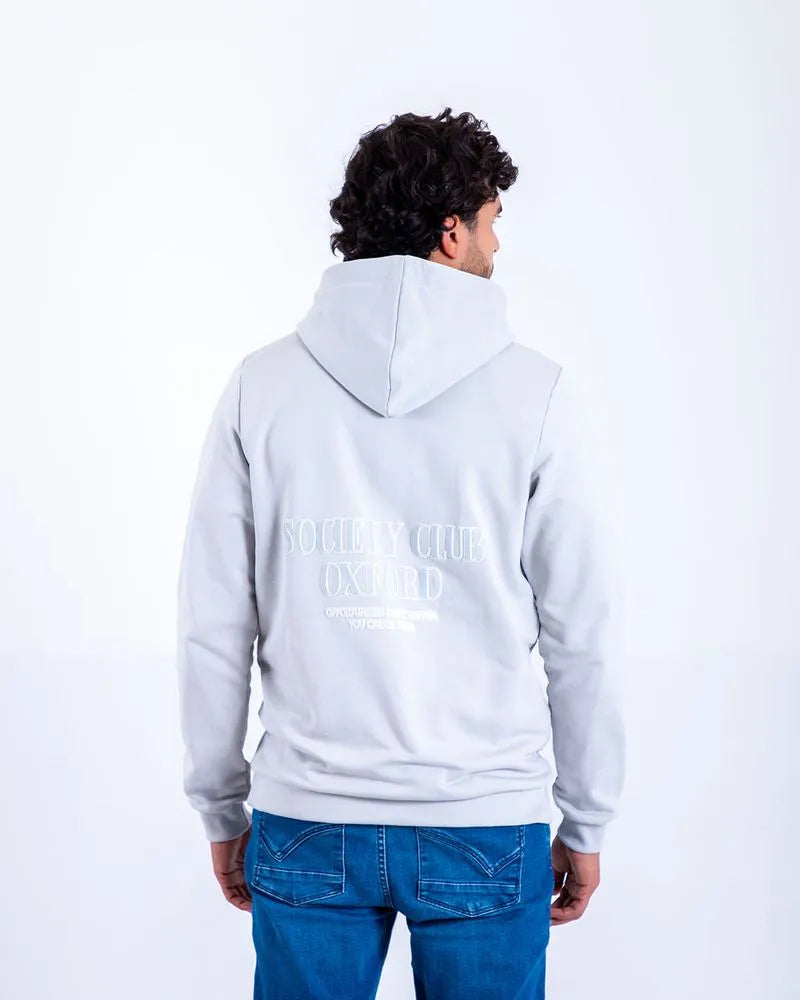Buzo Capucha Hombre Oxford 118127 Gris Claro