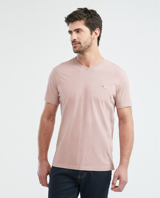 Camiseta Cuello V Chevignon 6026002 Slim Fit Color Rosa Oscuro 2