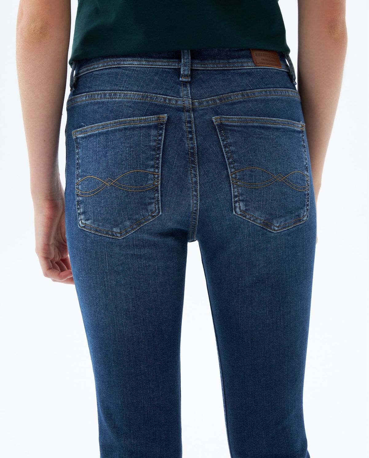 Jean Dama Americanino 330F604 Dallas Jegging Bota Recta Azul Medio