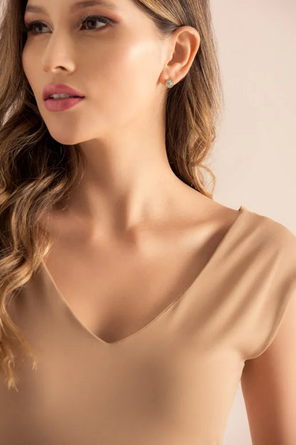 Blusa Ragstyle Pf14120029 Top Blend Basic Beige Medio