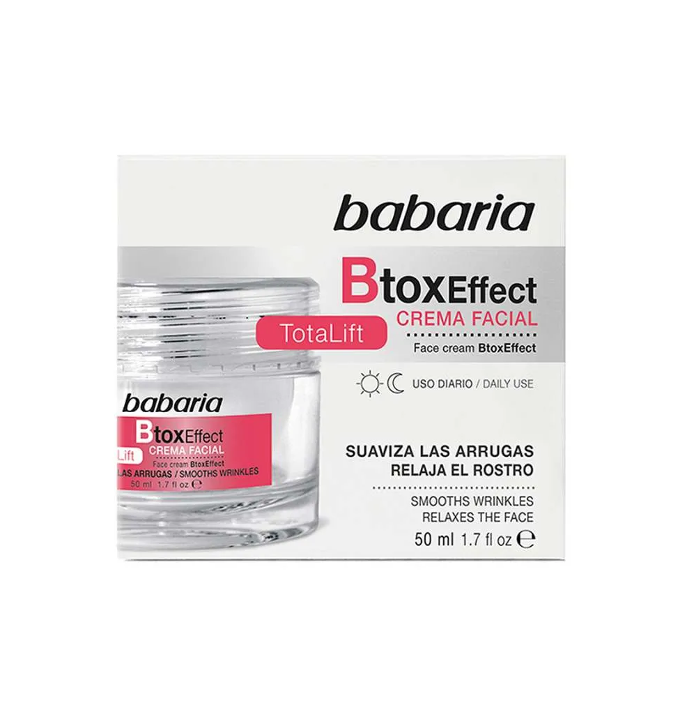 Babaria Crema Facial Btox Effect Total Lift Suaviza Las Arrugas - Relaja El Rostro 50 ml