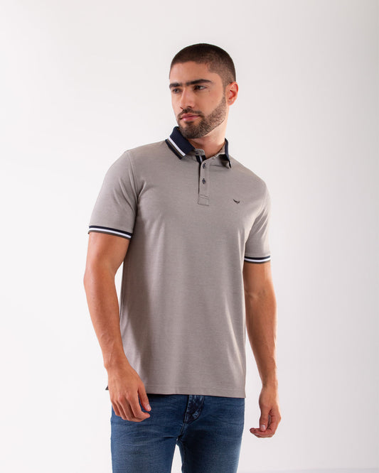 Camiseta Polo Oxford 022282 Gris