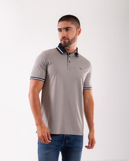 Camiseta Polo Oxford 022282 Gris