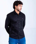 Camisa Manga Larga Oxford 032858 Negro