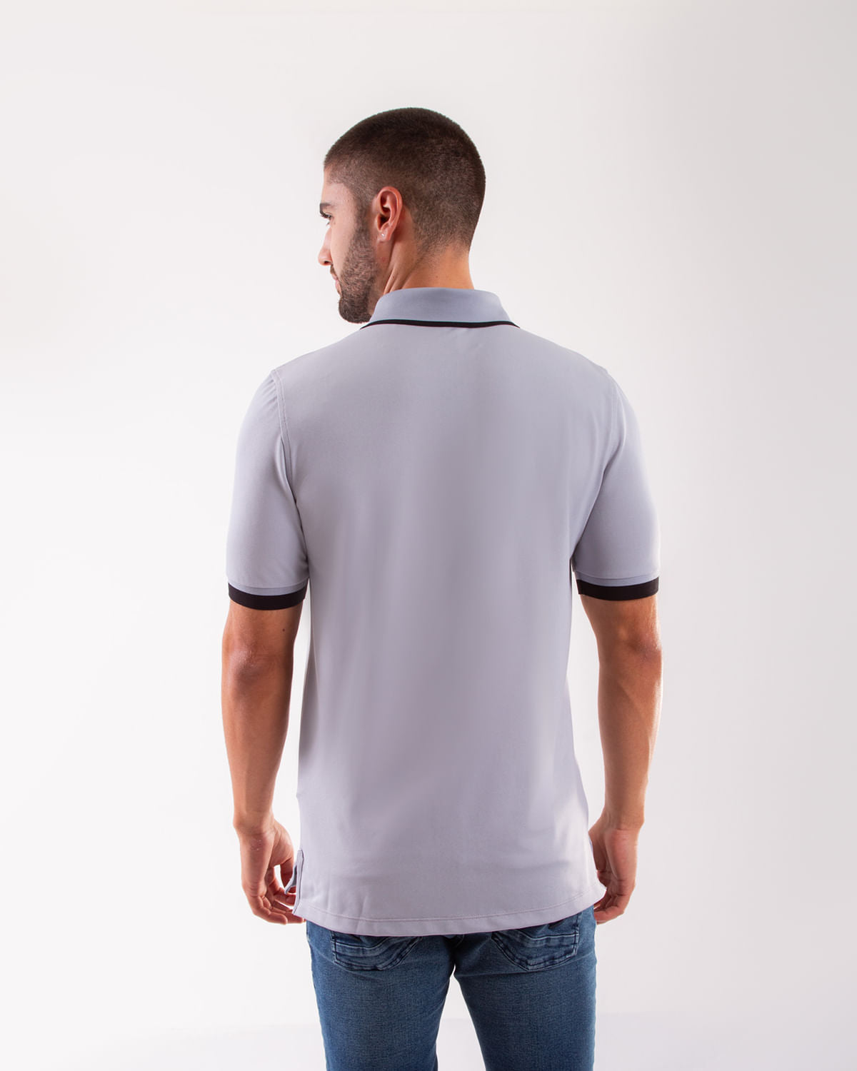 Camiseta Polo Oxford 022268 Gris