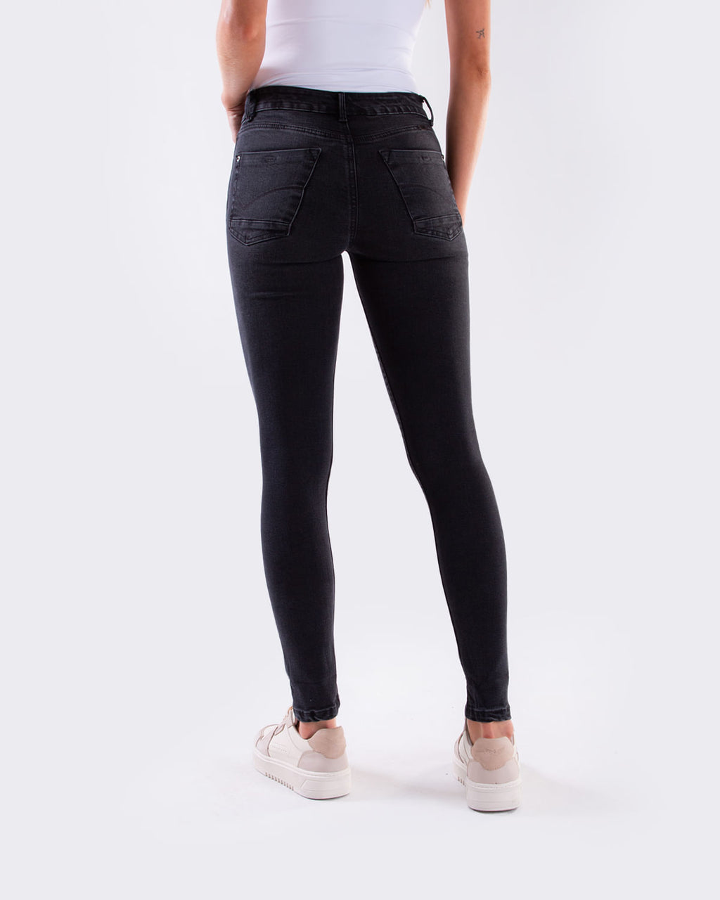 Jean Dama Oxford 041346 Tiro Medio Negro